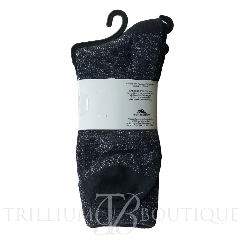 High Sierra Socks Boot Socks 2 Pairs Shoe Size 4-10 Cozy Fall Winter Outdoor